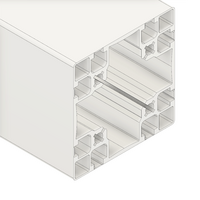 MODULAR SOLUTIONS EXTRUDED PROFILE&lt;br&gt;90MMX 90MM SMOOTH SIDES TARE AWAY, CUT TO THE LENGTH OF 1000 MM
